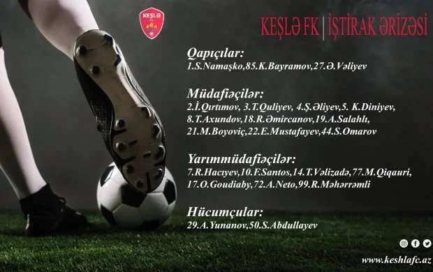 Konfrans Liqası: "Keşlə" sifariş ərizəsini UEFA-ya göndərdi 