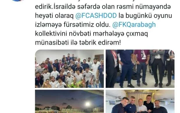 "Zirə"nin prezidenti "Qarabağ"ı təbrik etdi - FOTO 