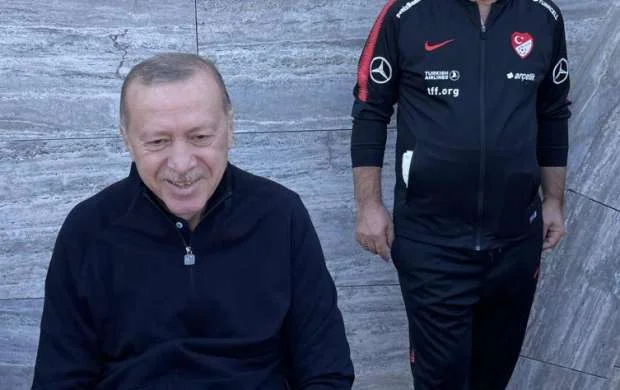 Ərdoğan özünü basketbolda sınadı - FOTOLAR 