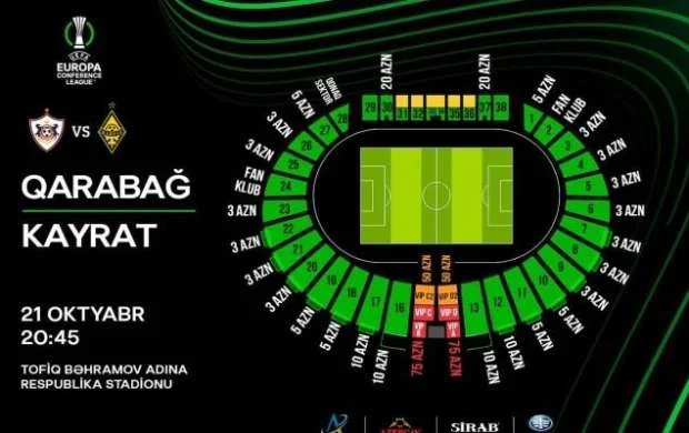 “Qarabağ” – “Kayrat”: Biletlər satışa çıxarılır 