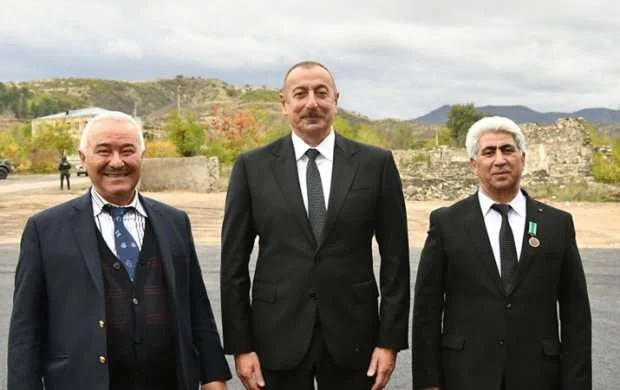 Prezident və birinci xanım Şəhriyar Məmmədyarovun atası ilə görüşdü 