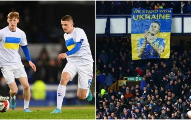 "Everton"dan Mikolenkoya və Ukraynaya dəstək - FOTOLAR 