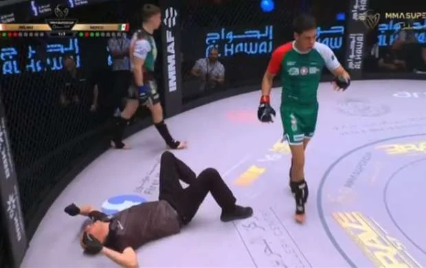 MMA döyüşçüsü hakimi "nokaut"a saldı - VİDEO 