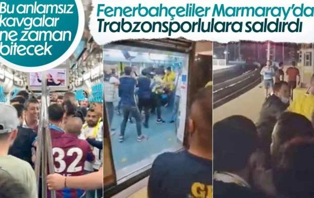 "Fənərbağça"lılar "Trabzonspor"un azarkeşlərinə hücum etdi - VİDEO 