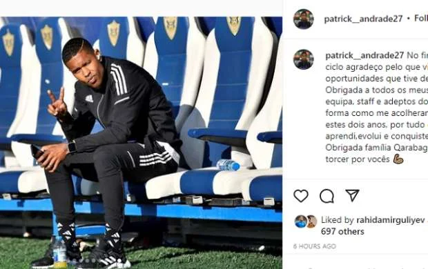 Patrik Andrade "Qarabağ"la vidalaşdı 