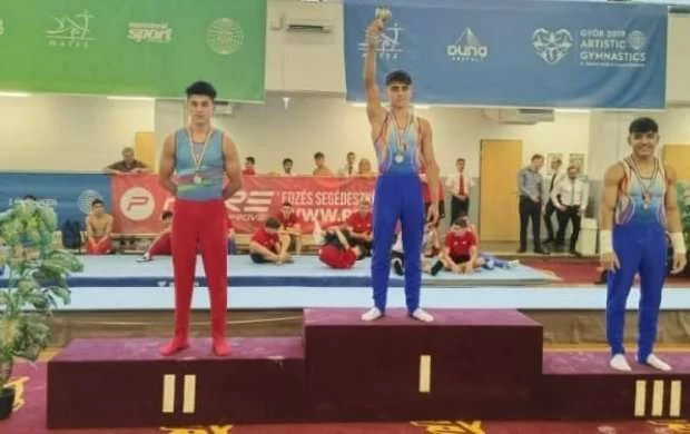 Azərbaycan gimnastından Macarıstanda üç medal 