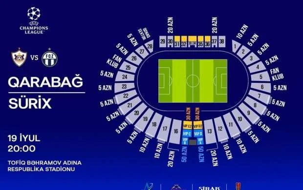"Qarabağ" - "Sürix" oyununda anşlaq gözlənilir - Biletlər tükənir 
