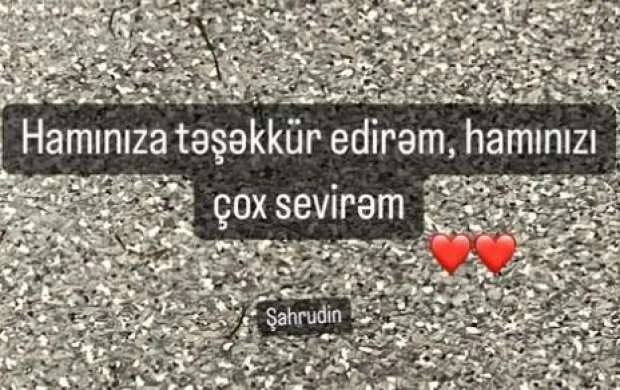 Şahruddin Məhəmmədəliyevdən paylaşım - FOTO 