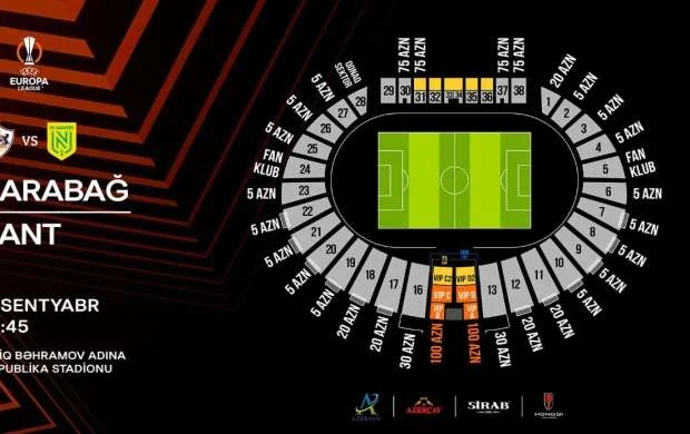 “Qarabağ” – “Nant” matçının biletləri satışa çıxarılır 