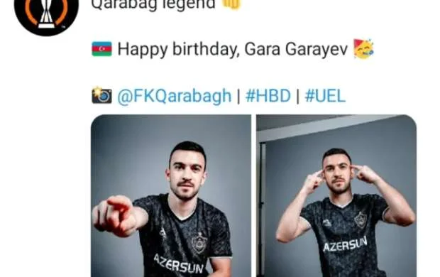 UEFA Qara Qarayevi təbrik etdi - FOTO 