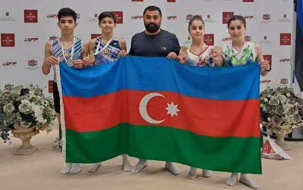 Azərbaycanlı gimnastlardan Riqada 4 medal 
