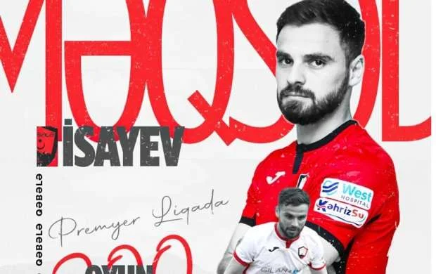 İsayevin Premyer Liqada 200-cü oyunu 