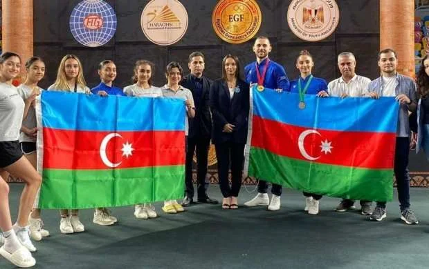 Gimnastlarımız Misirdə medal qazandı 