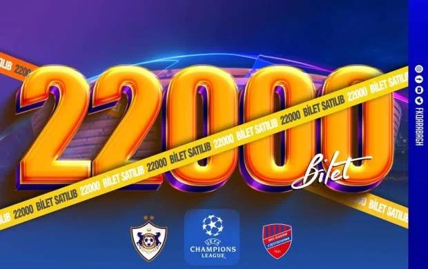 "Qarabağ" - "Rakuv" oyununa 22 min bilet satılıb 