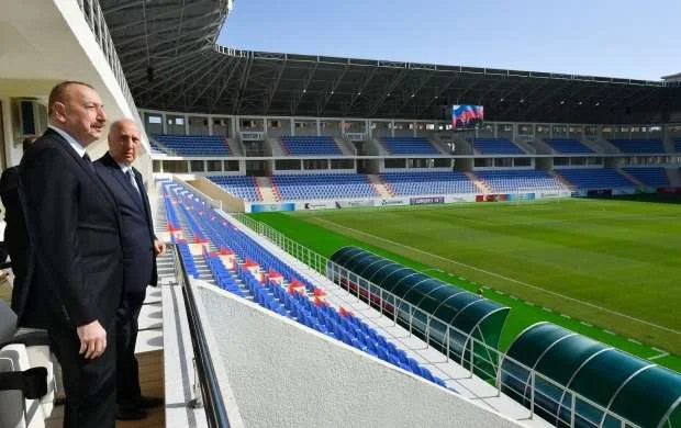 Ölkə başçısı Sumqayıtda stadionun açılışını etdi 