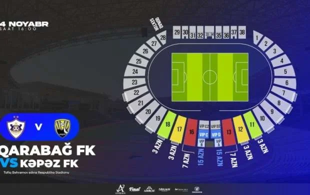 “Qarabağ”ın oyununa biletlər sabahdan satışa çıxarılır 