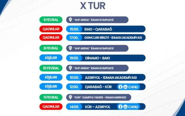 10-cu turun təqvimi bəlli oldu 
