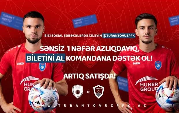 “Turan Tovuz” – “Qəbələ” oyununun biletləri satışda! 