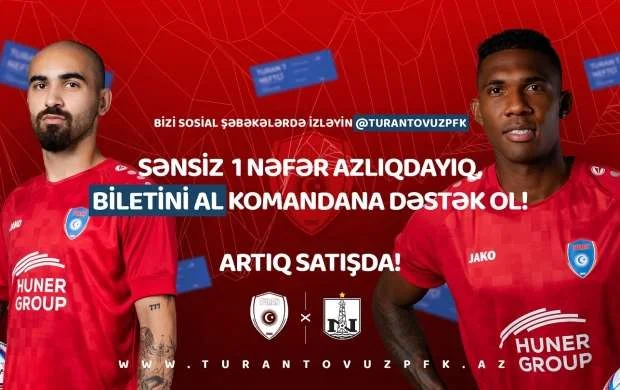 “Turan Tovuz” – “Neftçi” oyununun biletləri satışda! 