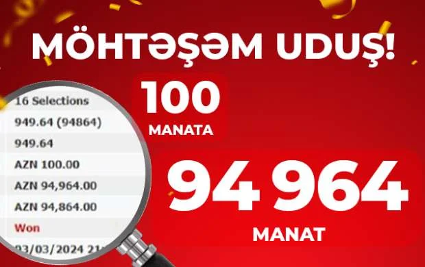 Fantastik uduş: "Yüzlüy"ü necə 94 min 864 manata "çevirdi"? 