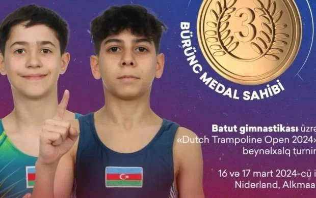 Azərbaycanın iki gimnastı Niderlandda qızıl medal qazandı 