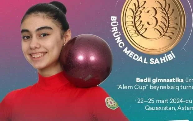 Azərbaycanın bədii gimnastı Qazaxıstanda 3-cü oldu 
