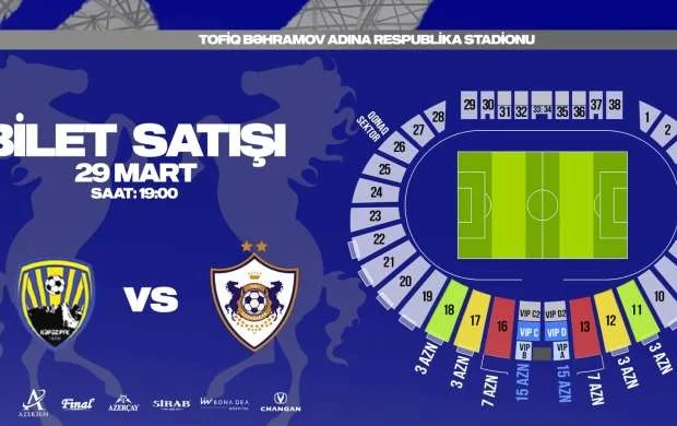 “Qarabağ”ın oyununa bilet satışına sabah start veriləcək 