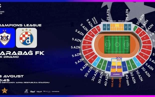 "Qarabağ" - "Dinamo" (Zaqreb) oyununun biletləri satışda 