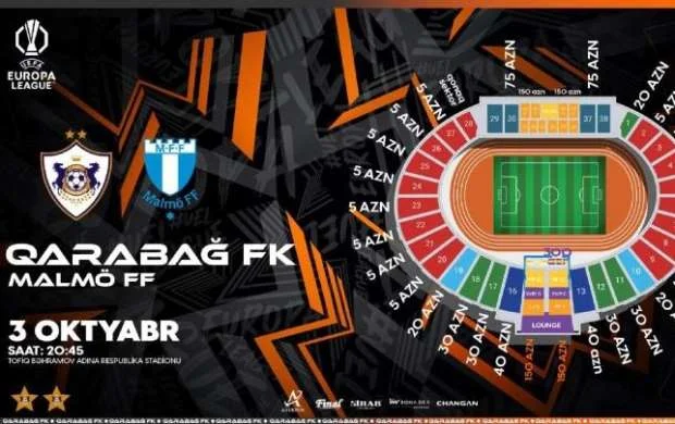 "Qarabağ" - "Malmö" oyununa neçə bilet satılıb? - SON DURUM 