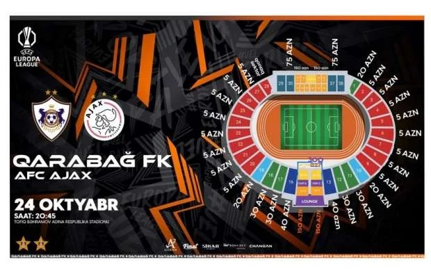 "Qarabağ" - "Ayaks" oyununun biletləri satışa çıxarılır 