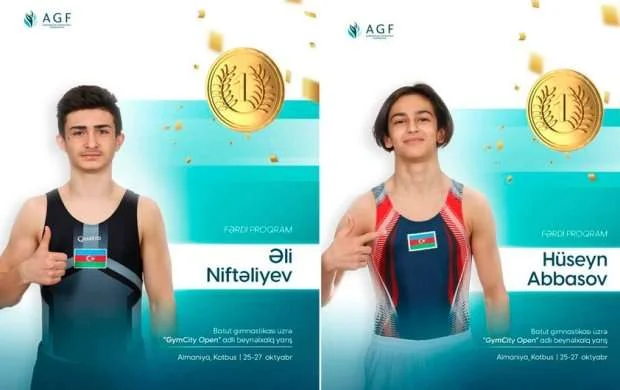 Azərbaycan gimnastları Almaniyada 2 "qızıl" qazandılar 
