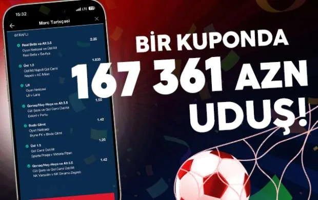 ETOPAZ-da rekord qazanc: Bir kuponda 167 min manat uduş! 