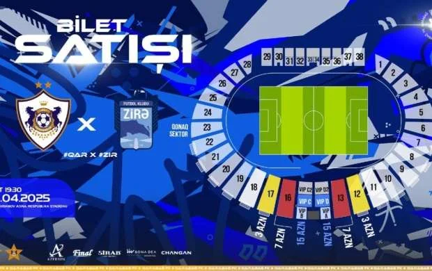 "Qarabağ" - "Zirə" matçının biletləri satışda 