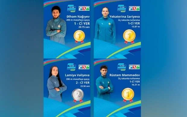 Azərbaycan atletlərindən AÇ-nin son günündə 4 medal 