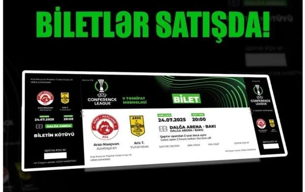 Bu gün baş tutacaq "Araz-Naxçıvan" - "Aris" oyununa neçə bilet satılıb? - SON DURUM 