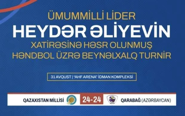 "Qarabağ" həndbolçuları Qazaxıstan millisi ilə heç-heçə edib 