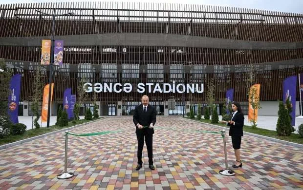 Azərbaycan Prezidenti Gəncə şəhər stadionunun açılışını etdi 