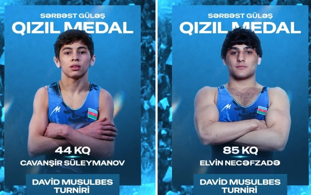 Azərbaycan güləşçiləri Rusiyada beynəlxalq turnirdə çempion olublar 
