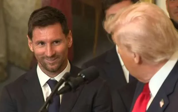 Tramp Ağ Evdə Messi ilə görüşdü 
