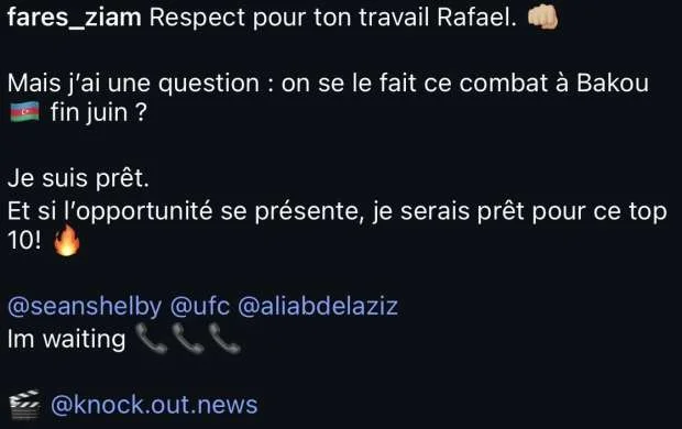 Fransalı Rafael Fiziyevə meydan oxudu: "Bakıda döyüşək!" 