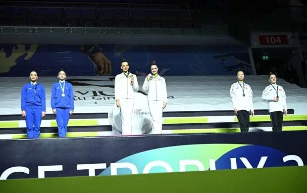 Azərbaycan gimnastları “AGF Trophy”də gümüş medal qazanıblar 