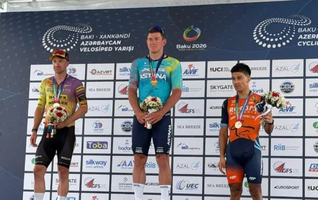 "Bakı–Xankəndi" Azərbaycan velosiped yarışının 3-cü mərhələsinin medalçıları mükafatlandırıldı 