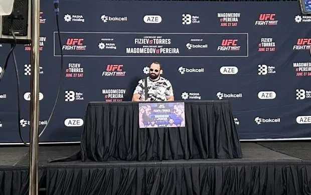 UFC Bakıda media gününə start verdi: Döyüşçülər mətbuat konfransında 